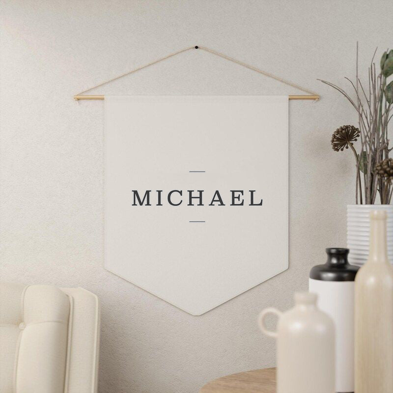 Customizable Wall Pennant Banner, Boho Room Decor, Personalized Home Accent, Kids Room Flag, Nursery Wall Hanging, Gift for Any Occasion